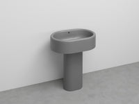 # LAVABO CON COLONNA, TROPPOPIENO E ACCESSORIO A SINISTRA ITACA - CIELO scarico a terra ideale per arredare ambienti bagno contemporanei