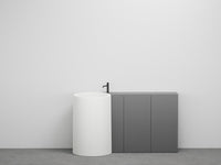 # LAVABO FREESTANDING CON MOBILE A TERRA DESTRO 128Cm ITACA - CIELO scarico a terra