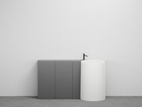 # LAVABO FREESTANDING CON MOBILE A TERRA SINISTRO 128Cm ITACA - CIELO scarico a parete