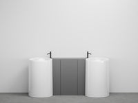 # LAVABO FREESTANDING CON MOBILE A TERRA CENTRALE ITACA - CIELO Scarico a terra