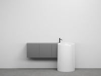# LAVABO FREESTANDING CON MOBILE SOSPESO SINISTRO 128Cm ITACA - CIELO Scarico a terra