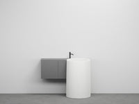 # LAVABO FREESTANDING CON MOBILE SOSPESO SINISTRO 90Cm ITACA - CIELO Scarico a terra