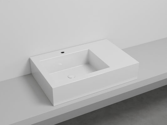 # LAVABO NARCISO MINI SINISTRO - CIELO lavandino in ceramica dal design raffinato e funzionale