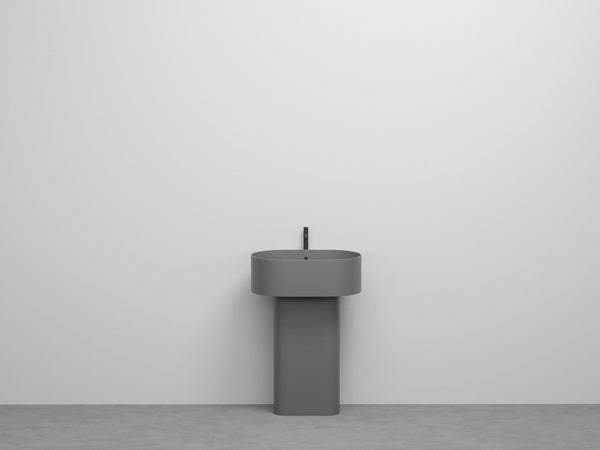 # LAVABO OVALE CON COLONNA LISCIA OTIS - CIELO design essenziale e raffinato per l’arredo bagno moderno