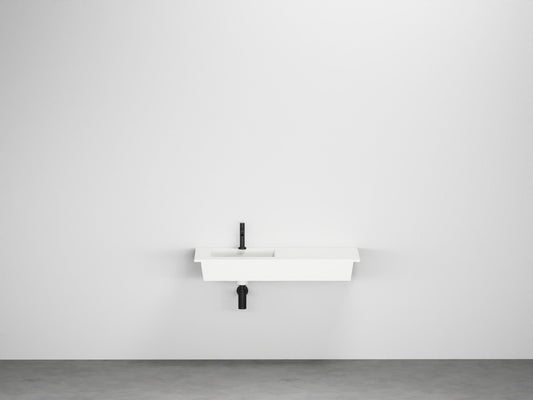 # LAVABO SOSPESO ERA 100 con BACINO SINISTRO - CIELO in ceramica, design moderno e minimal
