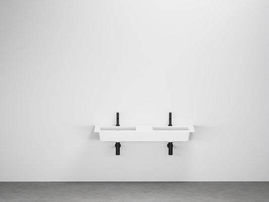 # LAVABO DOPPIO SOSPESO ERA 120Cm - CIELO in ceramica perfetta per bagni contemporanei condivisi o spazi ampi