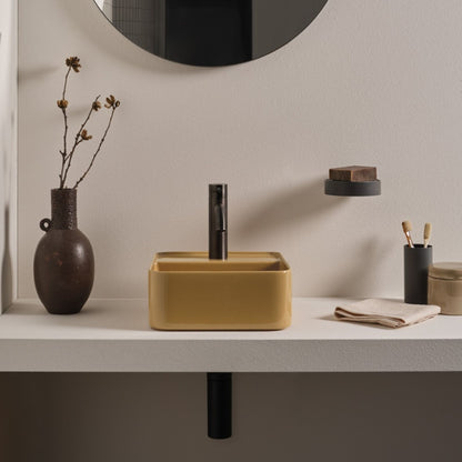 # LAVABO LES PETITES QUADRATO MONOFORO 28 - CIELO lavandino bagno da appoggio compatto