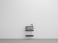 # LAVABO LES PETITES OVALE 46 con STRUTTURA - CIELO lavandino per bagno per ambienti di dimensioni contenute