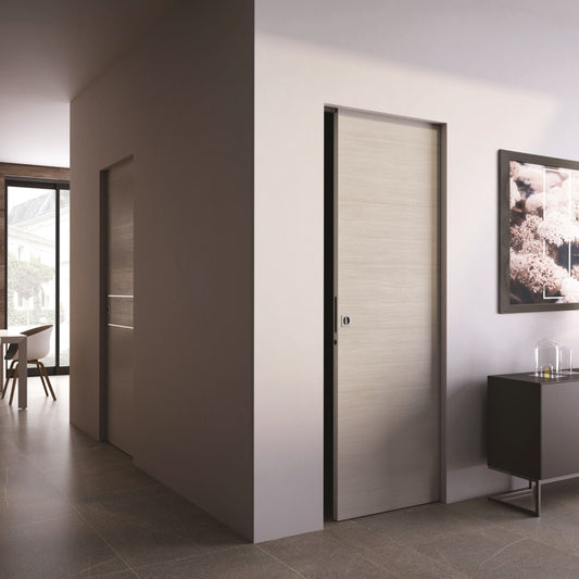 SCRIGNO PORTE SCORREVOLI IN LEGNO laminata filo muro design elegante ed affidabile