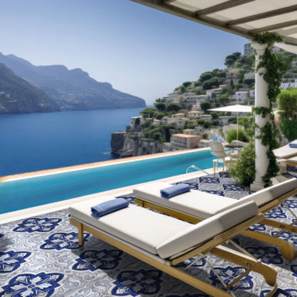 MAIOLICHE DEL GOLFO SAVOIA ITALIA Piastrelle in gres porcellanato decorato effetto maiolica napoletana per pavimenti e rivestimenti d’interni ed esterni