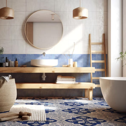 MAIOLICHE DEL GOLFO SAVOIA ITALIA Piastrelle in gres porcellanato decorato effetto maiolica napoletana per pavimenti e rivestimenti d’interni ed esterni