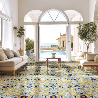 MAIOLICHE DEL GOLFO SAVOIA ITALIA Piastrelle in gres porcellanato decorato effetto maiolica napoletana per pavimenti e rivestimenti d’interni ed esterni