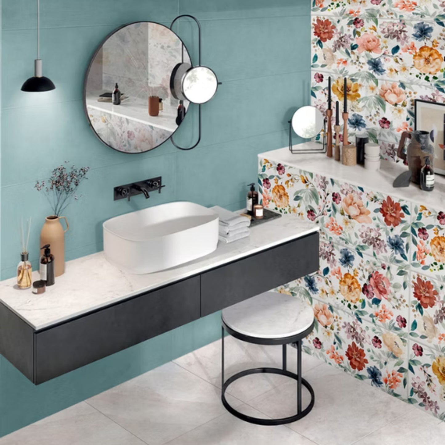 MEDLEY SAVOIA ITALIA rivestimenti in bicottura in pasta bianca per bagno e living dallo stile elegante e contemporaneo