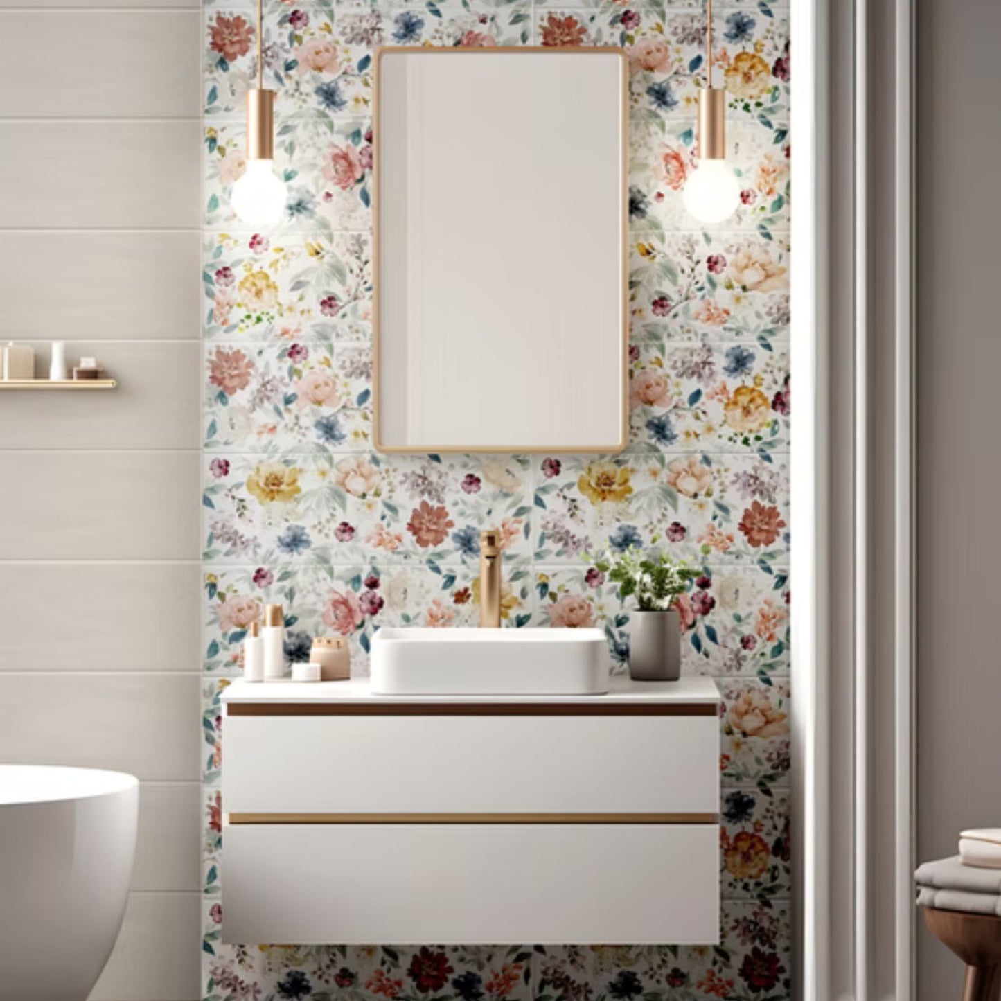 MEDLEY SAVOIA ITALIA rivestimenti in bicottura in pasta bianca per bagno e living dallo stile elegante e contemporaneo