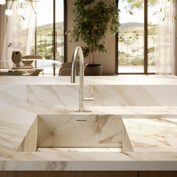 Miscelatore Cucina Newform Maki Design Moderno per Lavello in Acciaio Inox