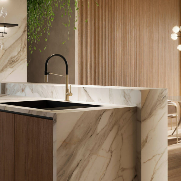 Miscelatore Cucina Newform Maki Design Moderno per Lavello in Acciaio Inox