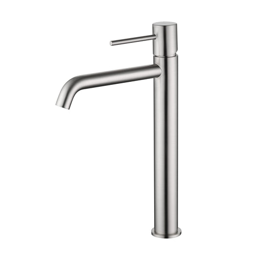 # MISCELATORE LAVABO ALTO MONZA - IMEX rubinetto in ottone nichel spazzolato