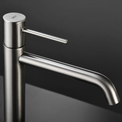 # MISCELATORE LAVABO ALTO MONZA - IMEX rubinetto in ottone nichel spazzolato