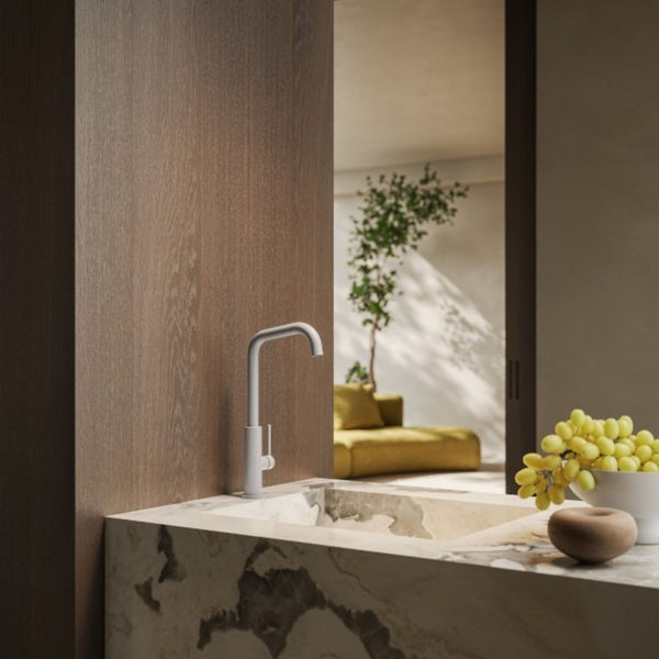 Miscelatore Cucina Newform Konbu Design Moderno Finiture Soft Maple Eucalypt e Cortex Alta Qualità