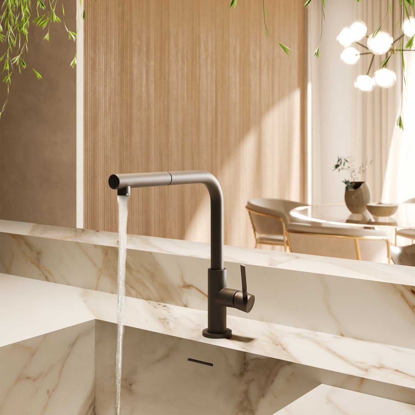 Miscelatore Cucina Newform Maki Design Moderno per Lavello in Acciaio Inox