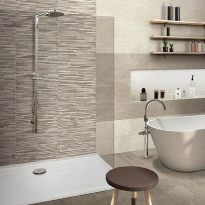 MOOD SAVOIA ITALIA rivestimenti in bicottura in pasta bianca effetto contemporaneo materico per bagno e living