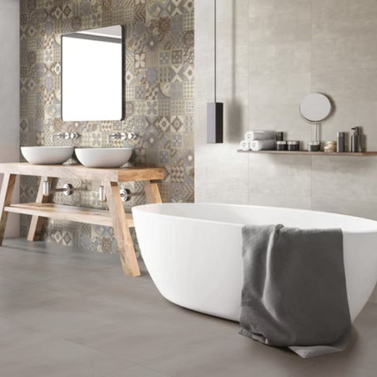 MOOD SAVOIA ITALIA rivestimenti in bicottura in pasta bianca effetto contemporaneo materico per bagno e living