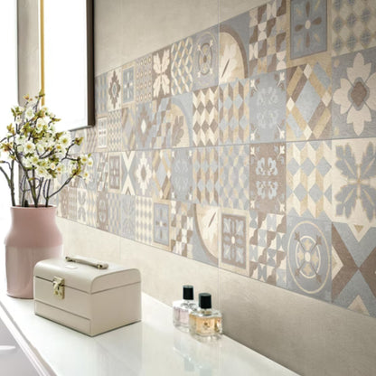 MOOD SAVOIA ITALIA rivestimenti in bicottura in pasta bianca effetto contemporaneo materico per bagno e living