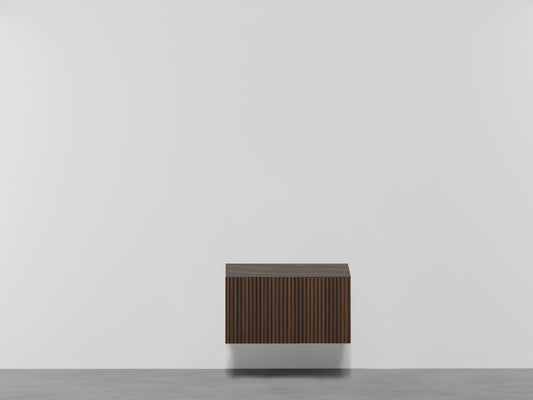# MOBILE SOSPESO DELFO 76 CON FRONTALE CASSETTO IN LISTELLI SENZA FORI - CIELO arredamento per bagno