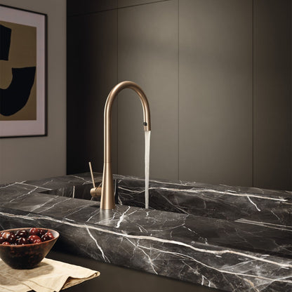 Newform Ycon  Miscelatore Lavello Cucina con Bocca Tonda Girevole e Doccia Estraibile Monogetto