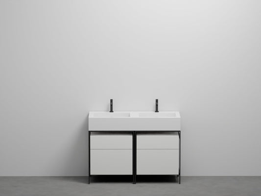 # LAVABO DOPPIO CON DUE CASSETTI NARCISO - CIELO lavandino per bagno padronale in ceramica