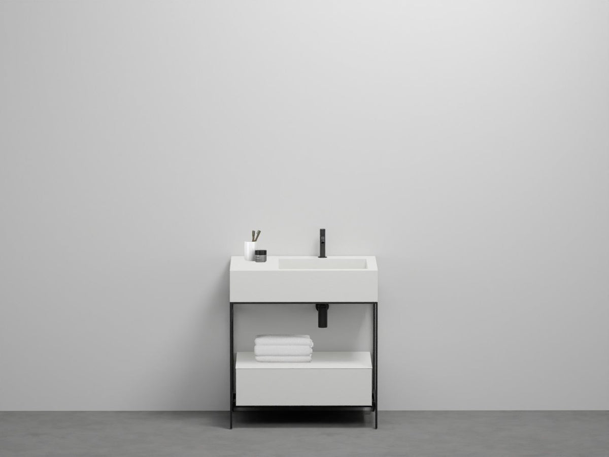 # LAVABO MINI BACINO DESTRO con CASSETTO NARCISO - CIELO lavandino in ceramica made in Italy