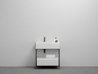 # LAVABO MINI BACINO SINISTRO con CASSETTO NARCISO - CIELO lavandino per bagno in ceramica