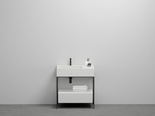 # LAVABO MINI BACINO SINISTRO con CASSETTO NARCISO - CIELO lavandino per bagno in ceramica