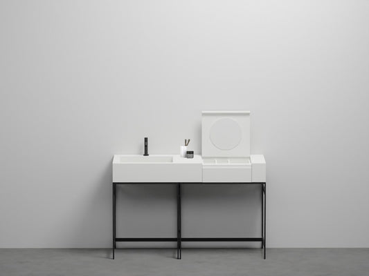 # LAVABO NARCISO VANITY in spazio make-up integrato - CIELO lavandino per bagno Made in Italy