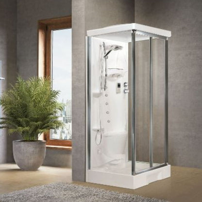 # CABINA DOCCIA MULTIFUNZIONE NEW HOLIDAY S2F100X80 - NOVELLINI apertura 2 ante a soffietto con 1 pannello fisso laterale