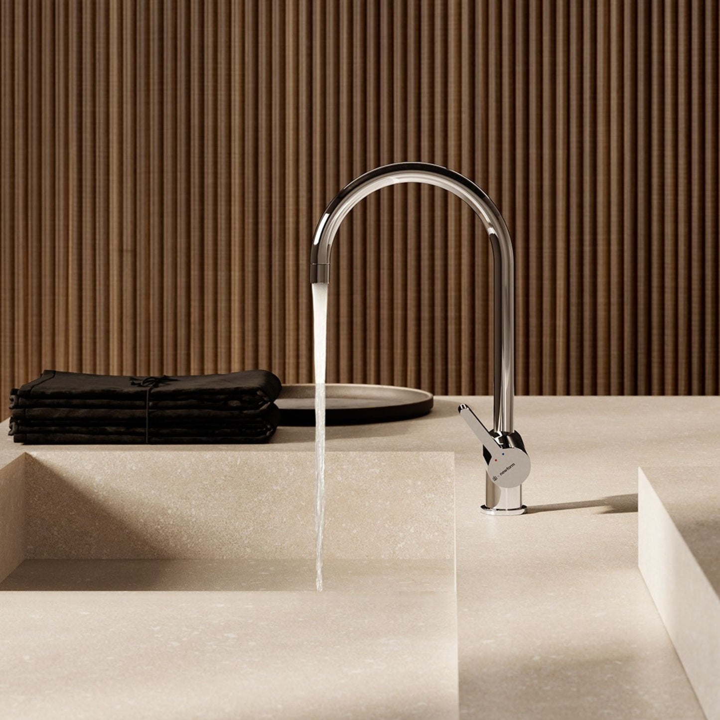 Newform Ergo Miscelatore Lavello Cucina con Bocca Girevole e Doccia Estraibile Doppio Getto