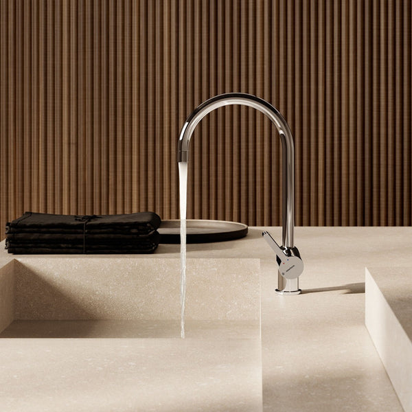 Newform Ergo Miscelatore Lavello Cucina con Bocca Girevole e Doccia Estraibile Doppio Getto