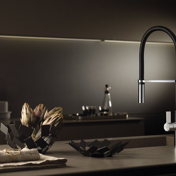 Newform Libera Miscelatore Cucina Professionale con Molla Girevole e Doccetta a Doppio Getto