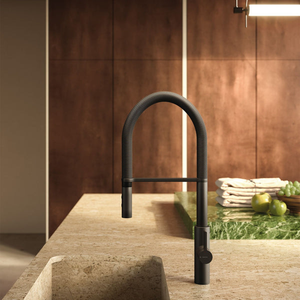Newform Libera Miscelatore Cucina Professionale con Molla Girevole e Doccetta a Doppio Getto