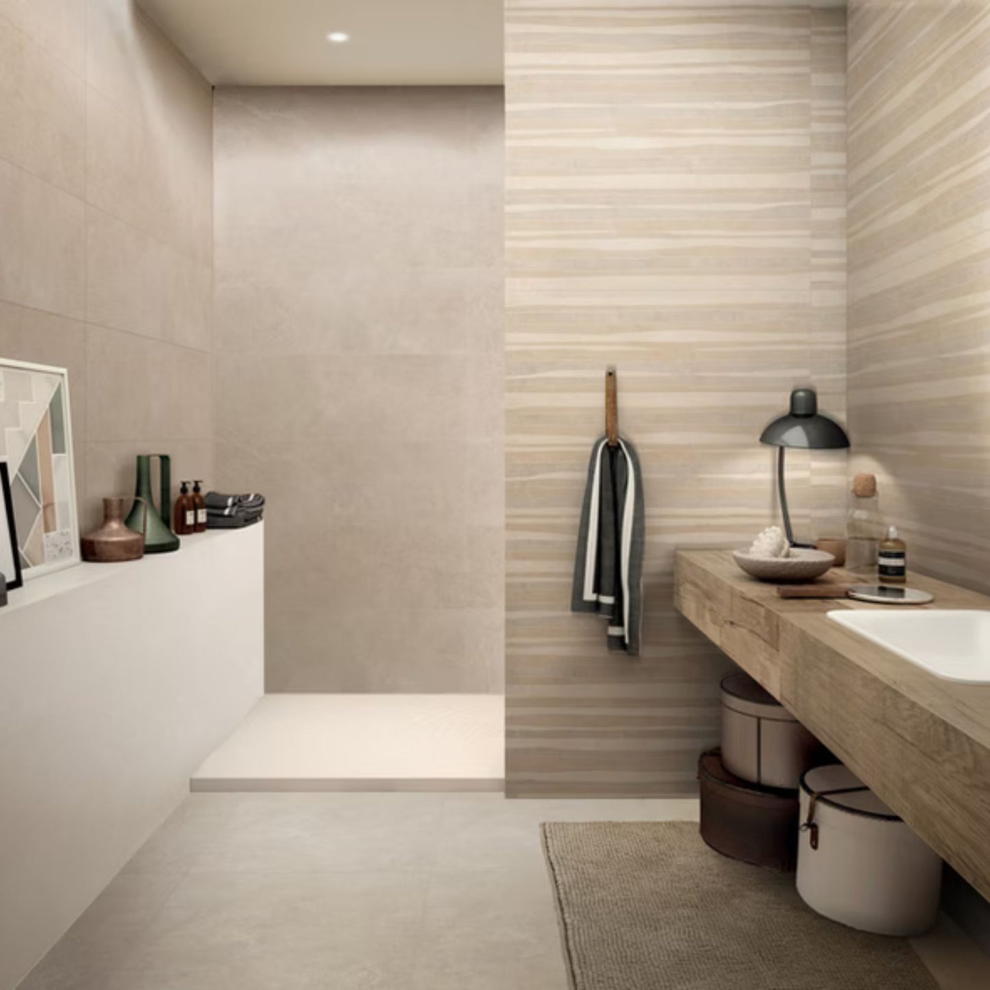 OASI RIVESTIMENTO SAVOIA ITALIA rivestimenti in bicottura in pasta bianca formato 33,3×100 cm effetto pietra naturale per interni bagno e living