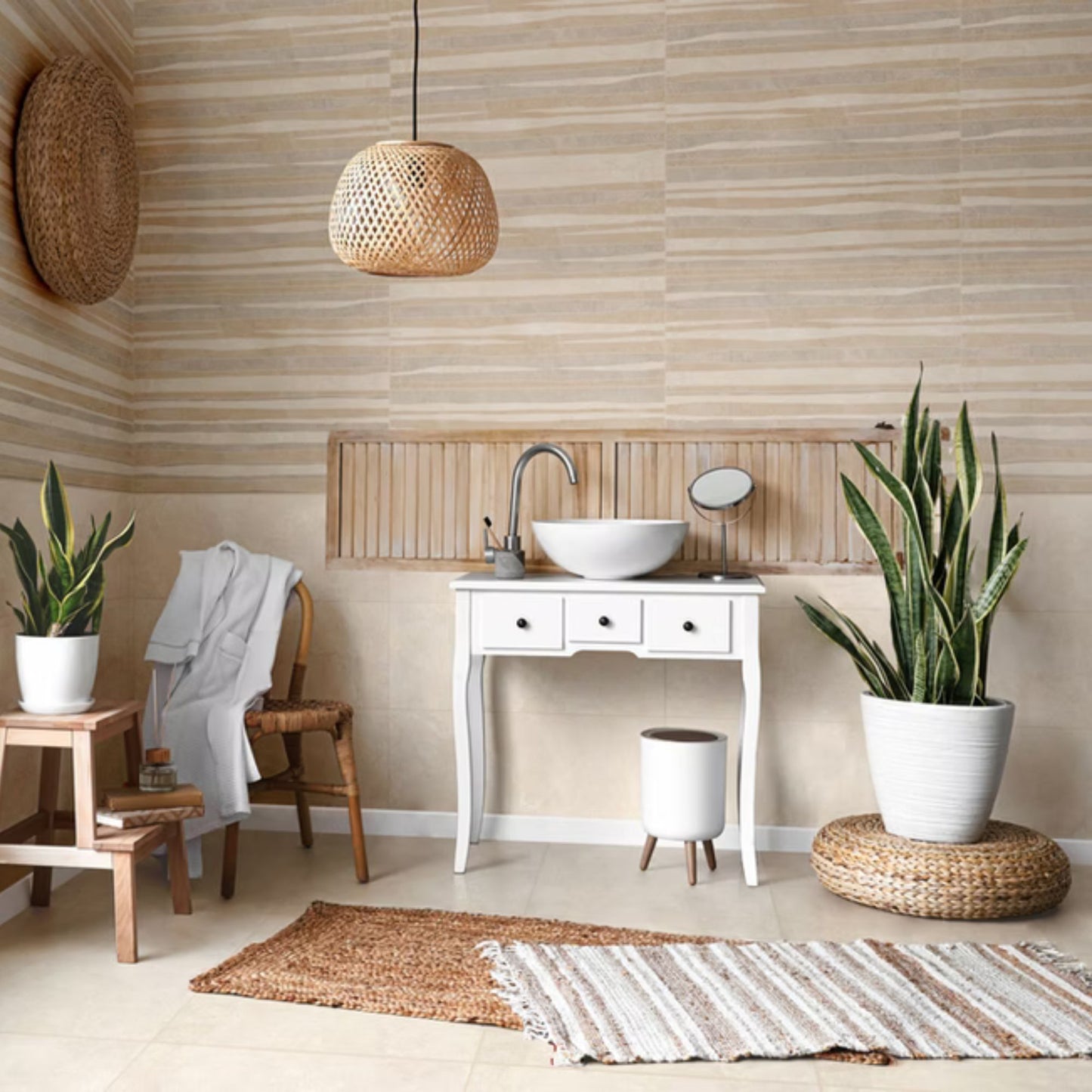 OASI RIVESTIMENTO SAVOIA ITALIA rivestimenti in bicottura in pasta bianca formato 33,3×100 cm effetto pietra naturale per interni bagno e living