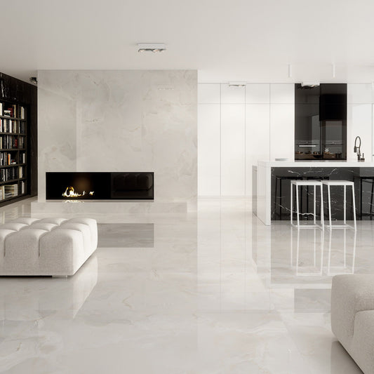 # ONICE REALE Gres porcellanato effetto onice - TAGINA Superfici lucide e scenografiche ispirate all’onice persiano