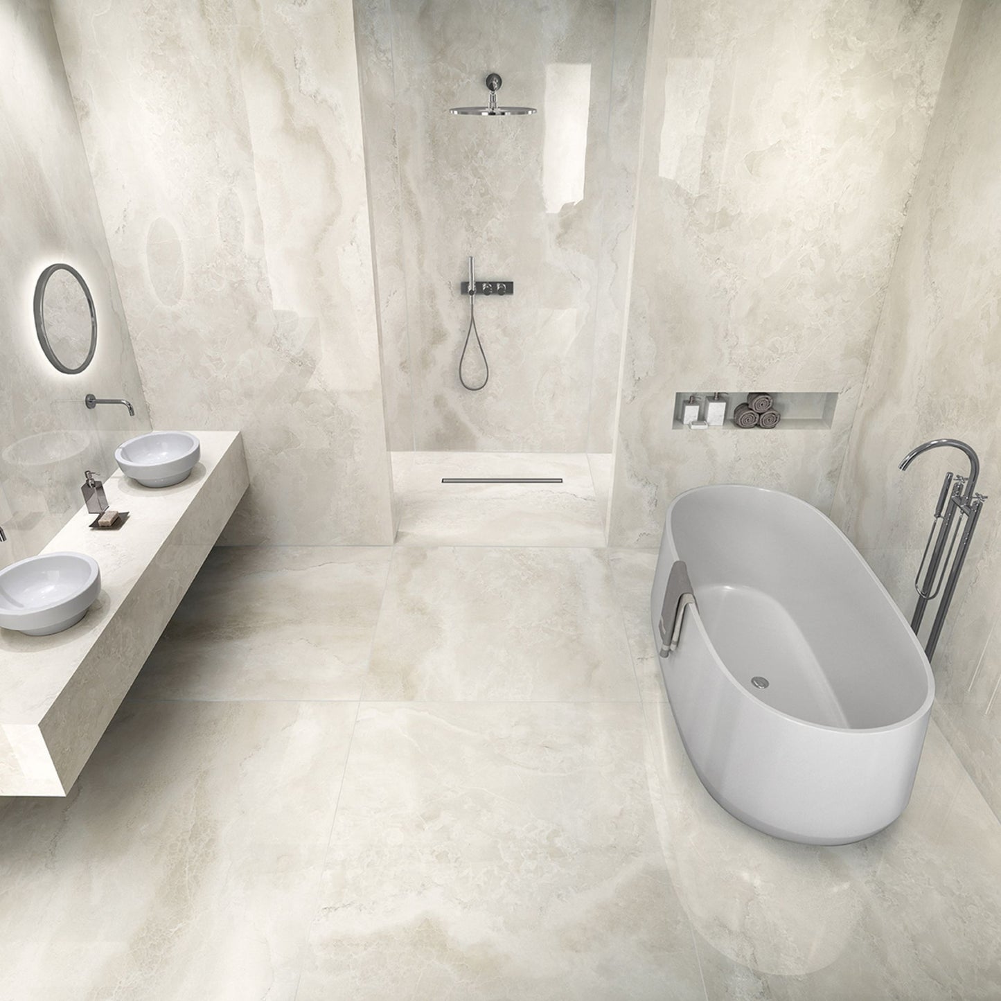 # ONYX DIAMOND Gres porcellanato effetto onice - TAGINA Superfici con microcristalli brillanti e tecnologia Diamond Shard Effect