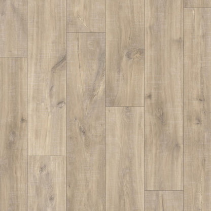 Pavimento in Laminato CLASSIC ROVERE HAVANA NATURALE QUICK-STEP taglio sega impermeabile e compatibilità con riscaldamento a pavimento