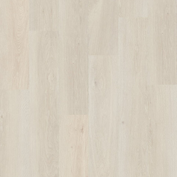 Pavimento in PVC BLOOM ROVERE DELLA BREZZA CHIARO QUICK-STEP tonalità grigio chiaro conferisce luminosità agli ambienti