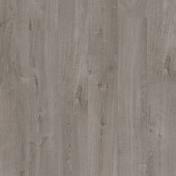 Pavimento in PVC BLOOM ROVERE COTONE GRIGIO MORBIDO QUICK-STEP superficie è protetta da Scratch & Stain Guard, che limita graffi, macchie e abrasioni