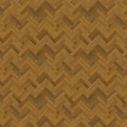 Pavimento in PARQUET DISEGNO ROVERE GREZZO CANNELLA EXTRA OPACO QUICK-STEP motivo a spina di pesce dona profondità e calore agli ambienti residenziali