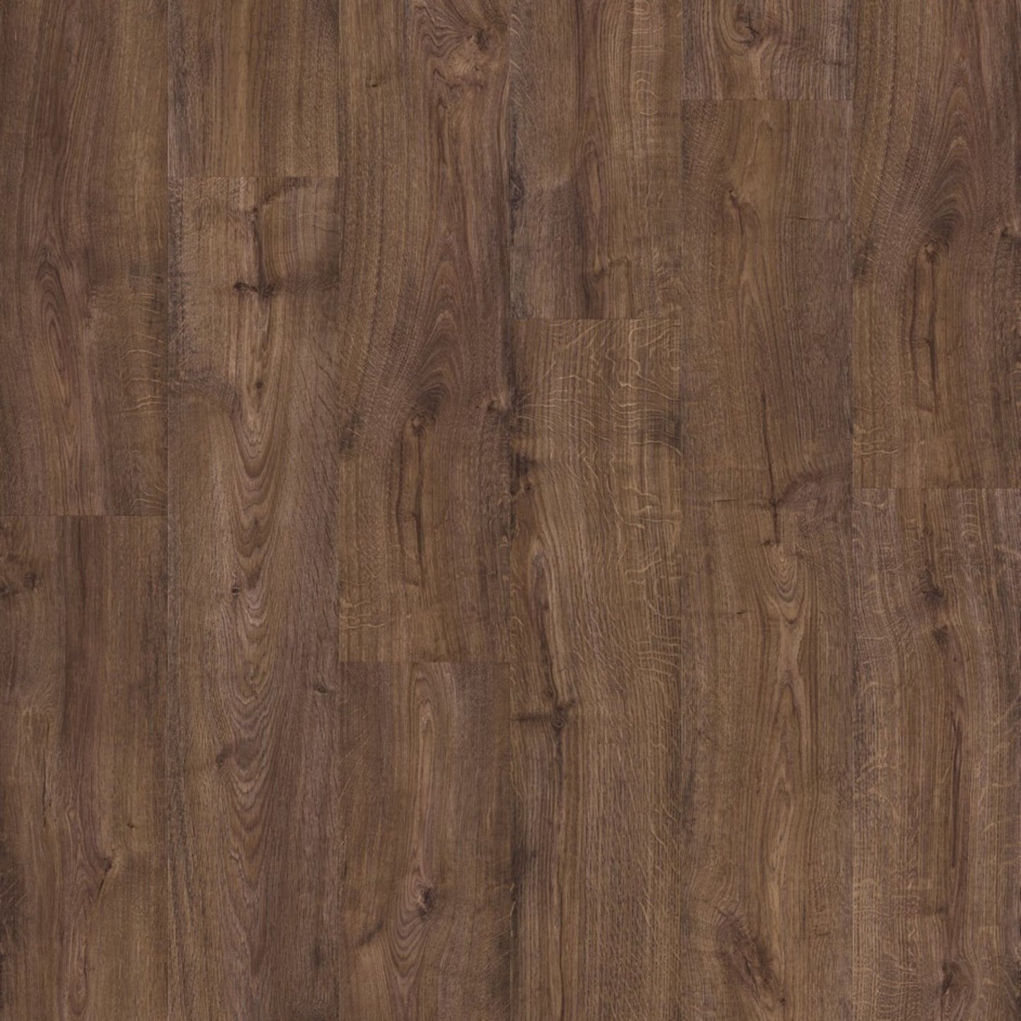 Pavimento in PVC BLOOM ROVERE D'AUTUNNO CIOCCOLATO QUICK-STEP con doga media impermeabile e posa Uniclic