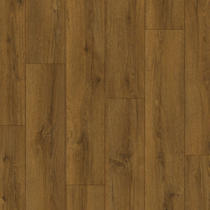 Pavimento in Laminato CLASSIC ROVERE CACAO QUICK-STEP con bisellatura a stampa, impermeabile, classe 32 e sistema Uniclic