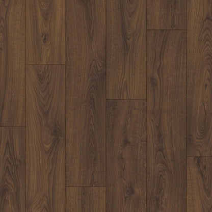 Pavimento in Laminato CLASSIC ROVERE NOCCIOLA QUICK-STEP impermeabile con bisellatura a stampa classe 32